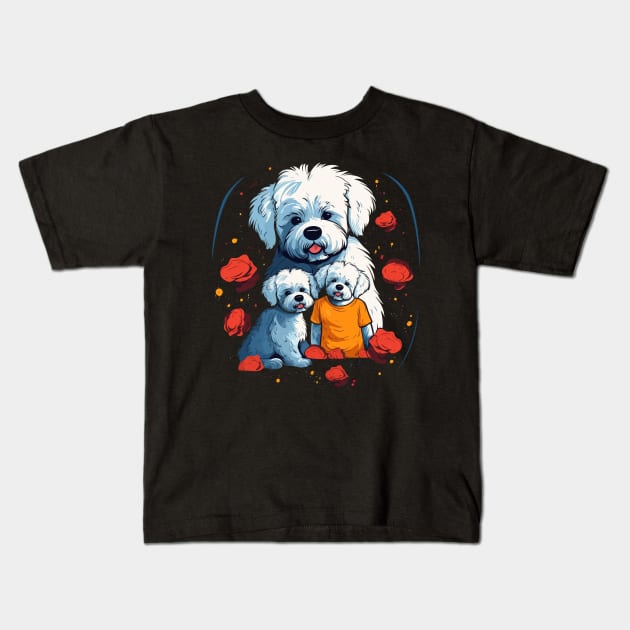 Bichon Frise Fathers Day Kids T-Shirt by JH Mart